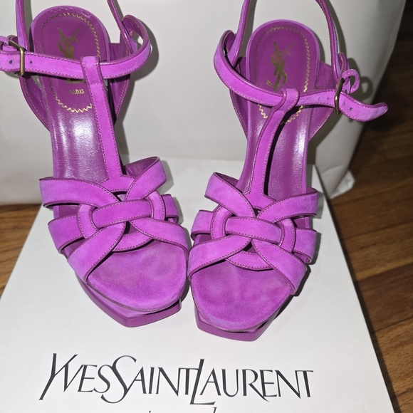 Yves Saint Laurent Vibrant Purple Heels - Picture 2 of 11